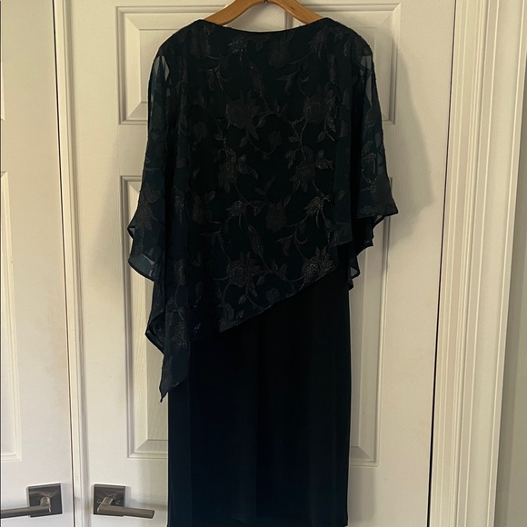 Connected Apparel Dark Teal Asymmetrical Dress - Picture 5 of 5